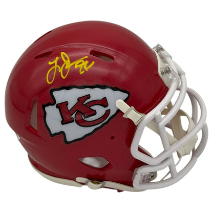 Larry Johnson Autographed Kansas City Chiefs (Speed) Mini Helmet - JSA