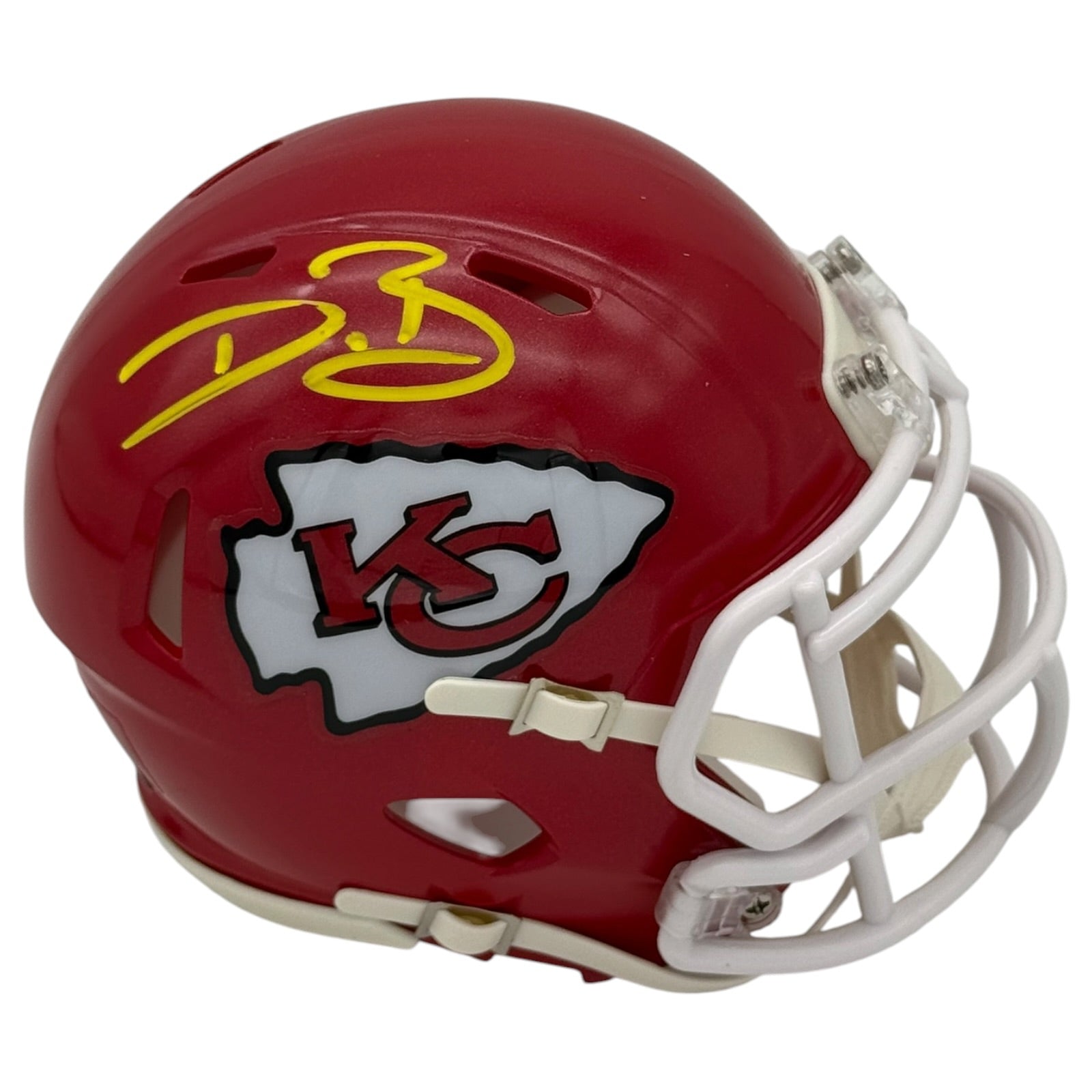 Dwayne Bowe Autographed Kansas City Chiefs (Speed) Mini Helmet - JSA