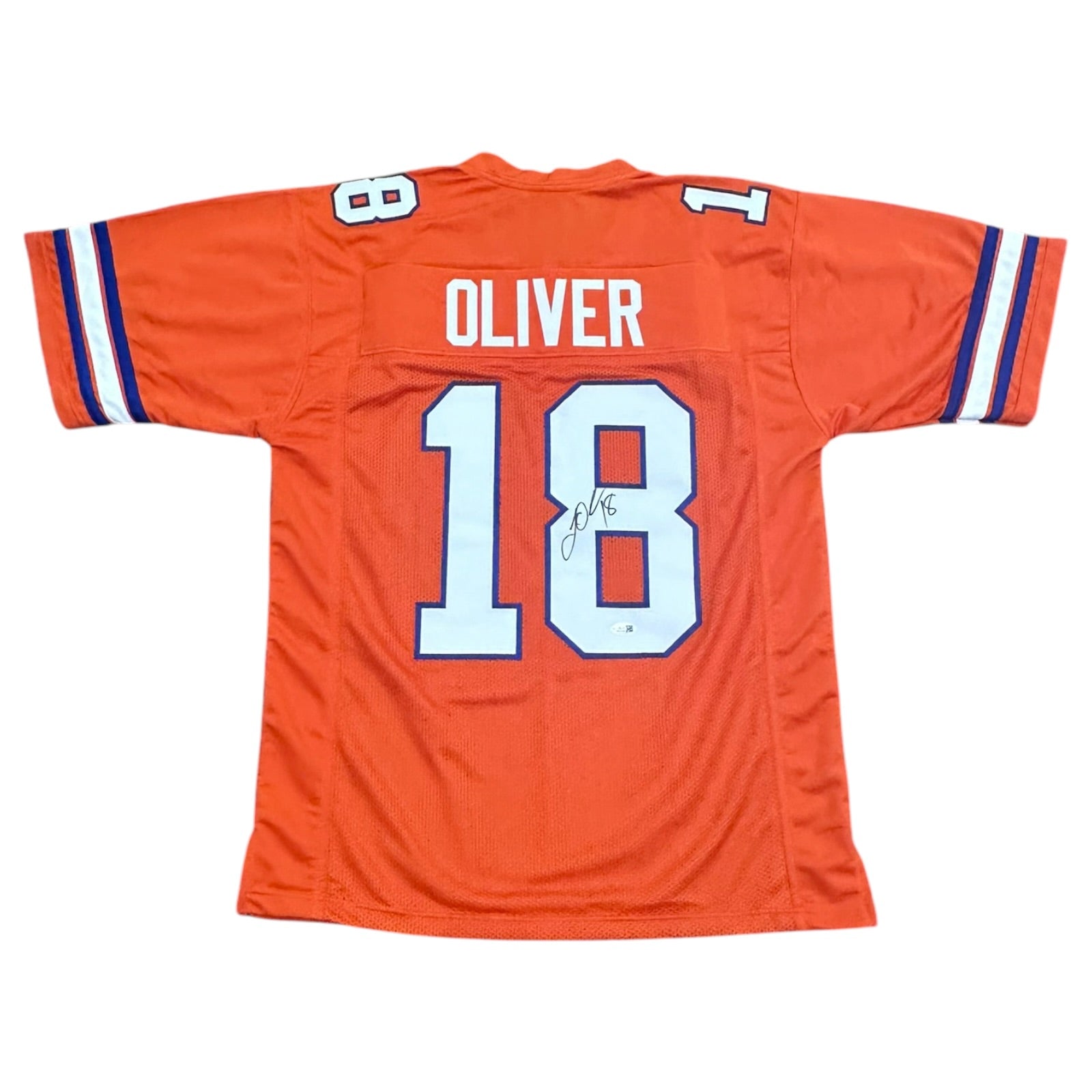 Louis Oliver Autographed Florida (Orange #18) Custom Stitched Jersey - JSA
