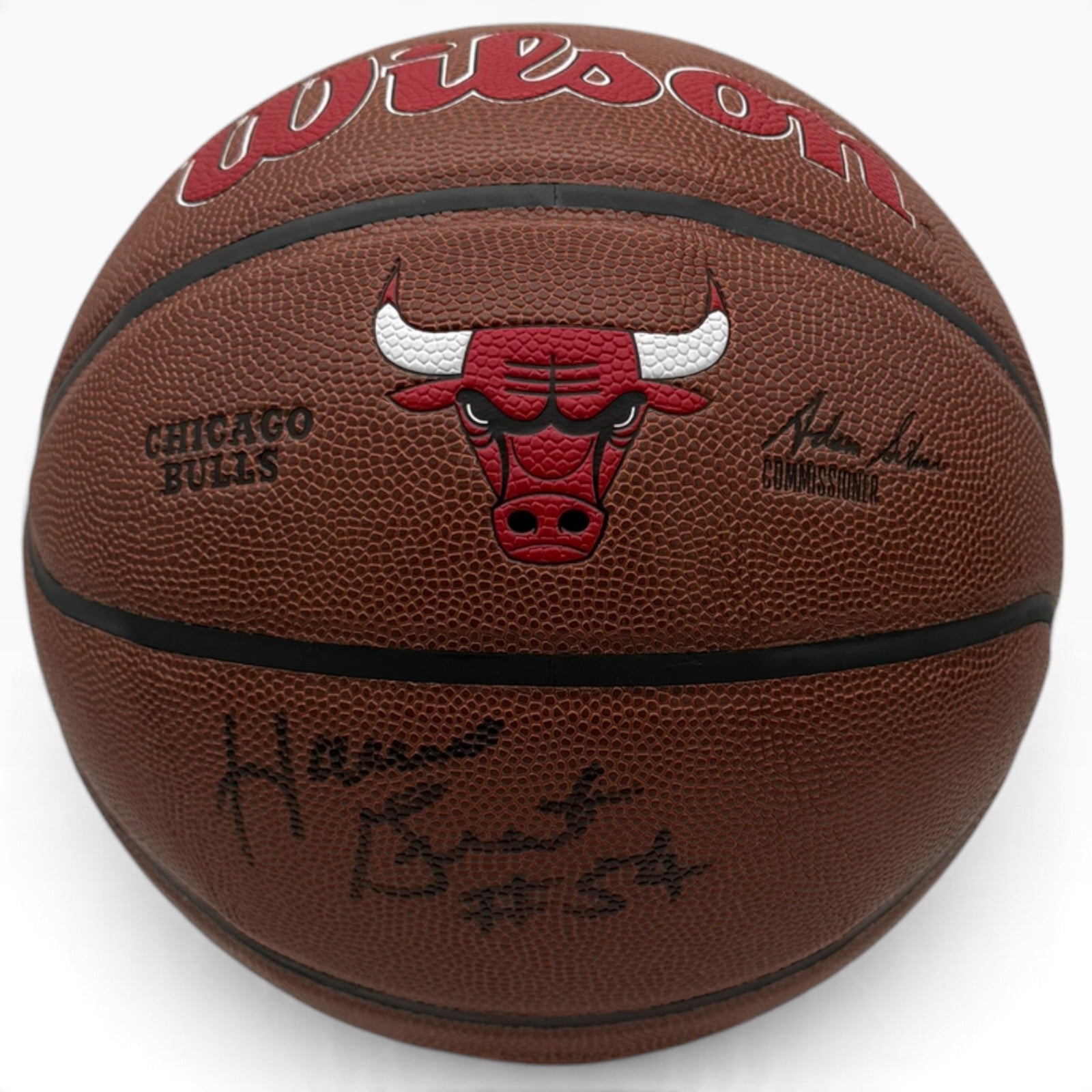 Horace Grant Autographed Chicago Bulls Logo Basketball - JSA