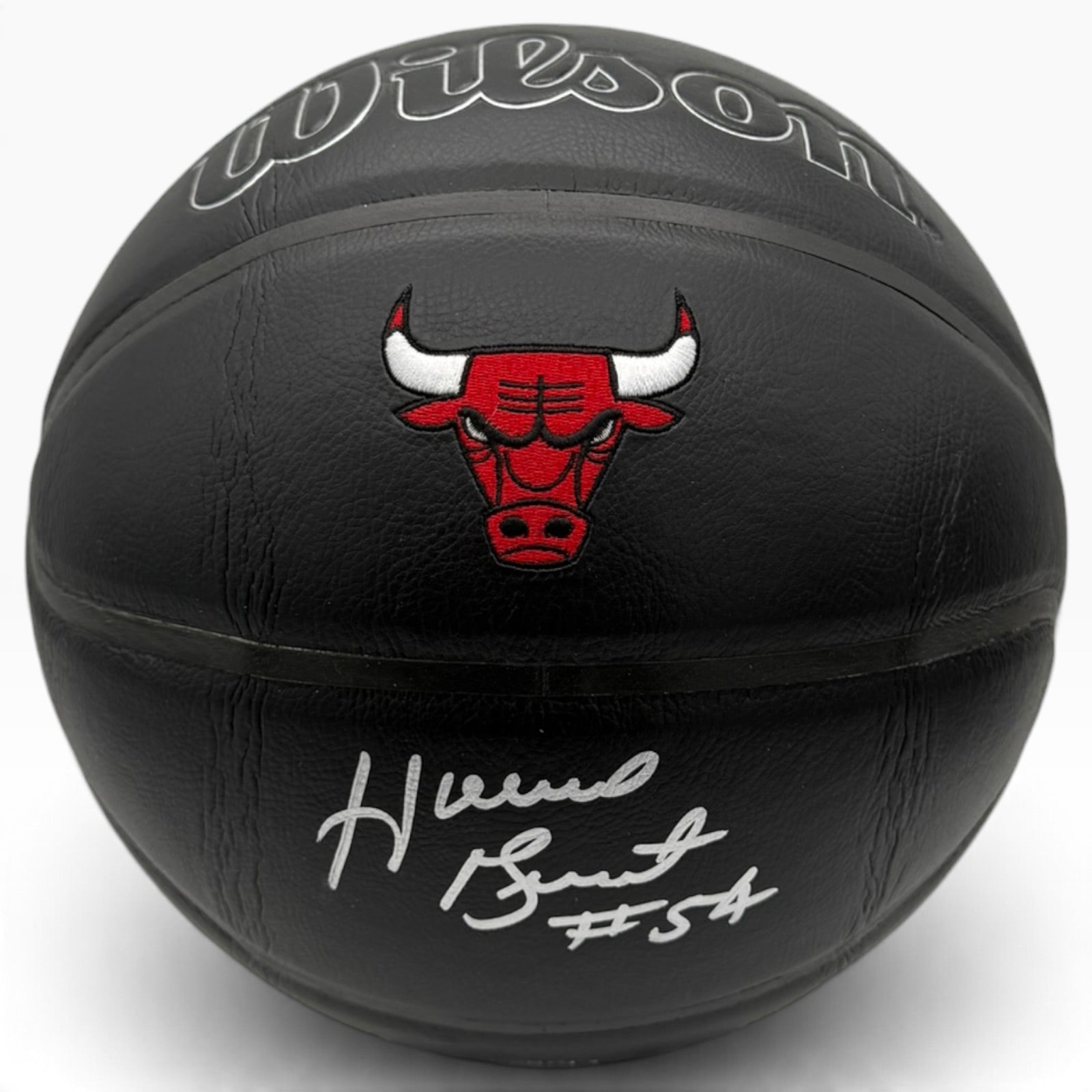 Horace Grant Autographed Chicago Bulls Black Logo Basketball - JSA