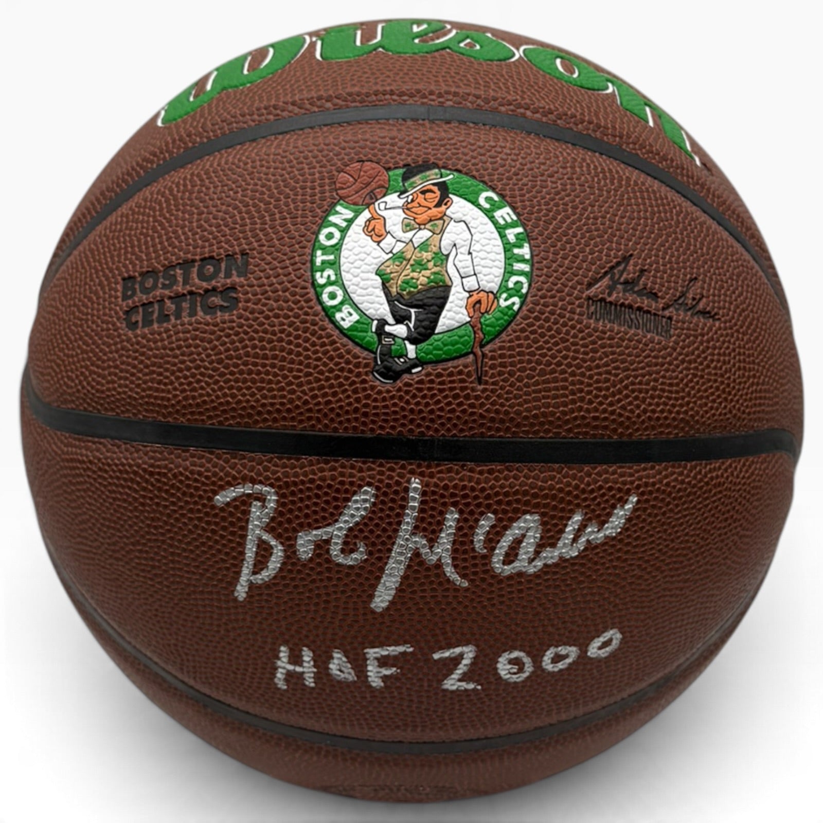 Bob McAdoo Autographed Boston Celtics Logo Basketball w/ HOF 2000 - JSA