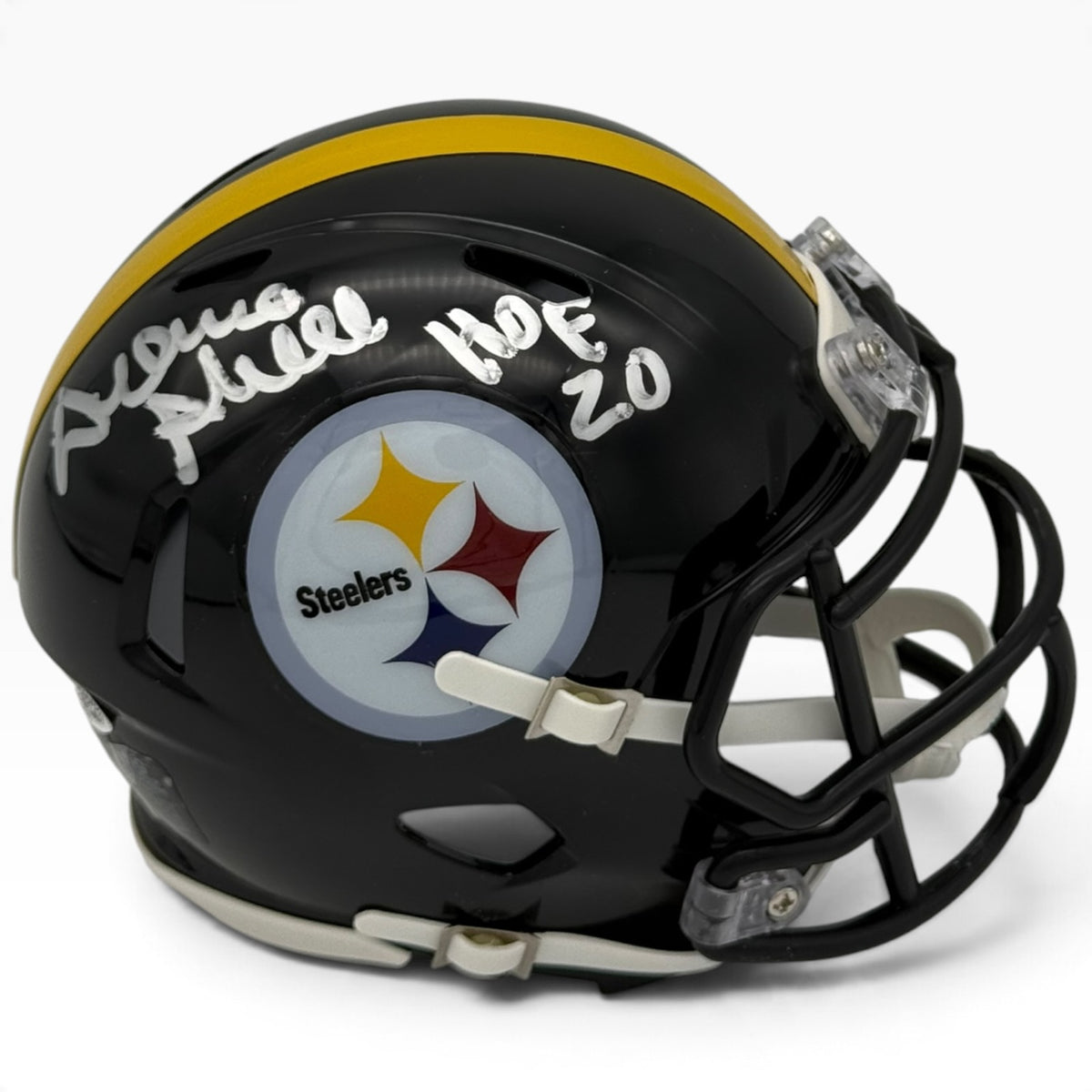 Donnie Shell Autographed Pittsburgh Steelers (Speed) Mini Helmet w/ HOF 20 - JSA