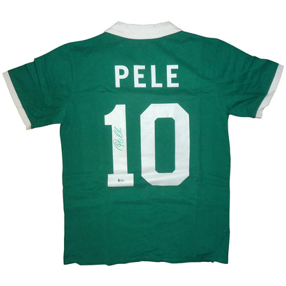 Pele Autographed New York Cosmos (Green #10) Jersey