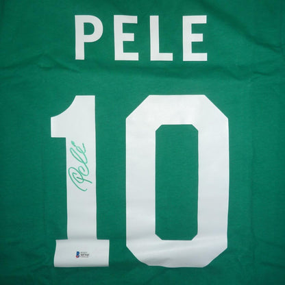Pele Autographed New York Cosmos (Green #10) Jersey