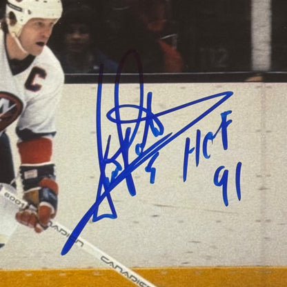 Denis Potvin Autographed New York Islanders Deluxe Framed 8x10 Photo - JSA