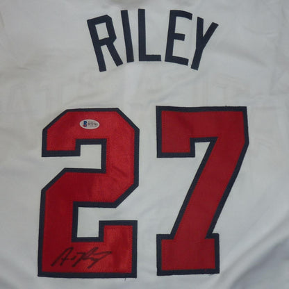 Austin Riley Autographed Atlanta (White #27) Custom Jersey - Beckett