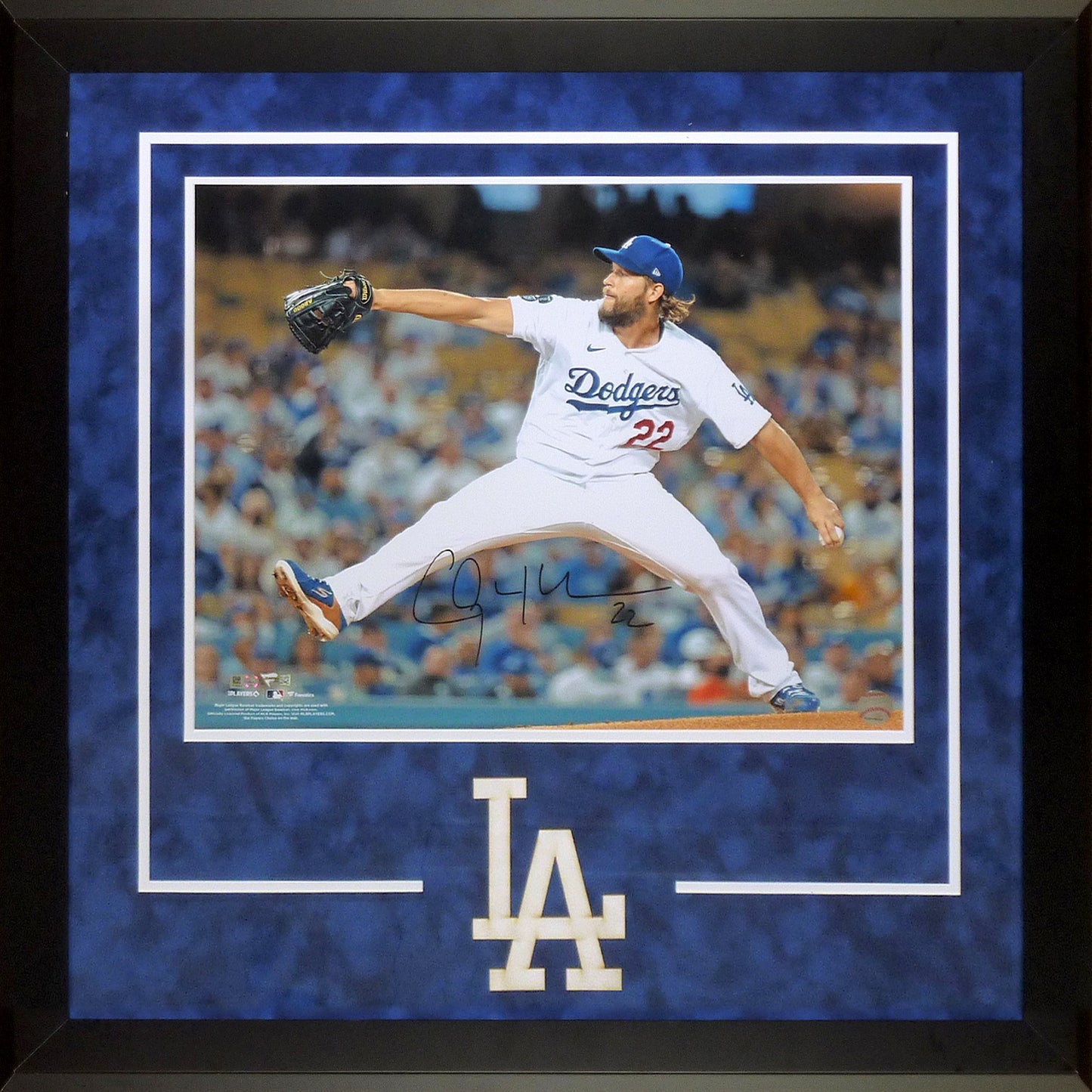 Clayton Kershaw Autographed Los Angeles Dodgers Deluxe Framed 16x20 Photo - Fanatics