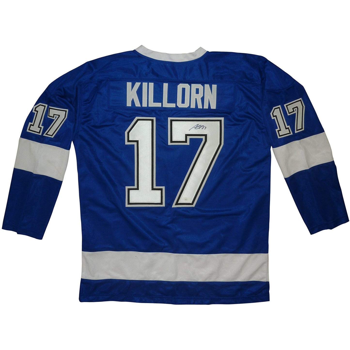 Alex Killorn Autographed Tampa Bay (Blue #17) Custom Hockey Jersey - JSA