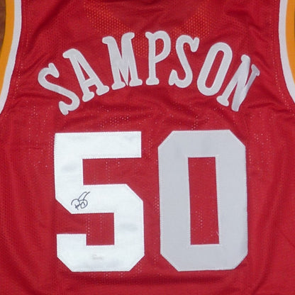 Ralph Sampson Autographed Houston (Red #50) Custom Jersey - JSA