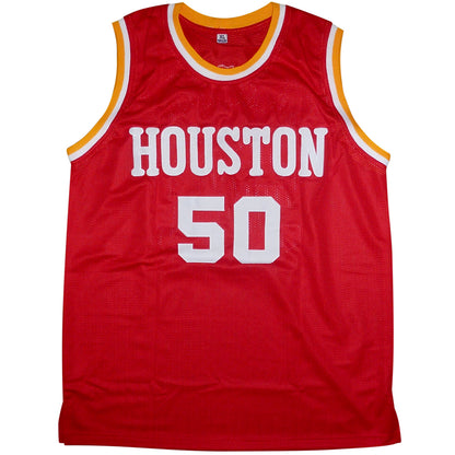 Ralph Sampson Autographed Houston (Red #50) Custom Jersey - JSA