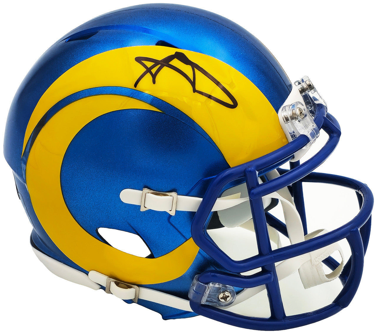 Aaron Donald Autographed Los Angeles Rams Deluxe Full-Size Replica Helmet - JSA