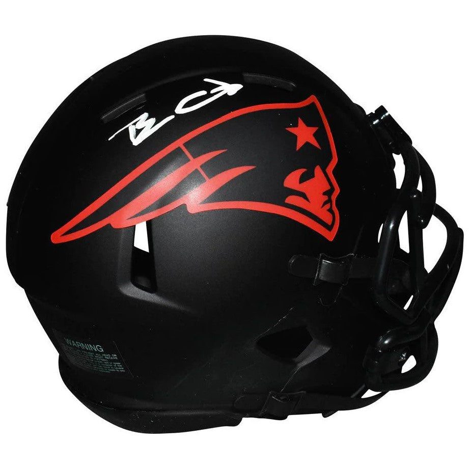Ben Coates Autographed New England Patriots (ECLIPSE) Black Mini Helmet