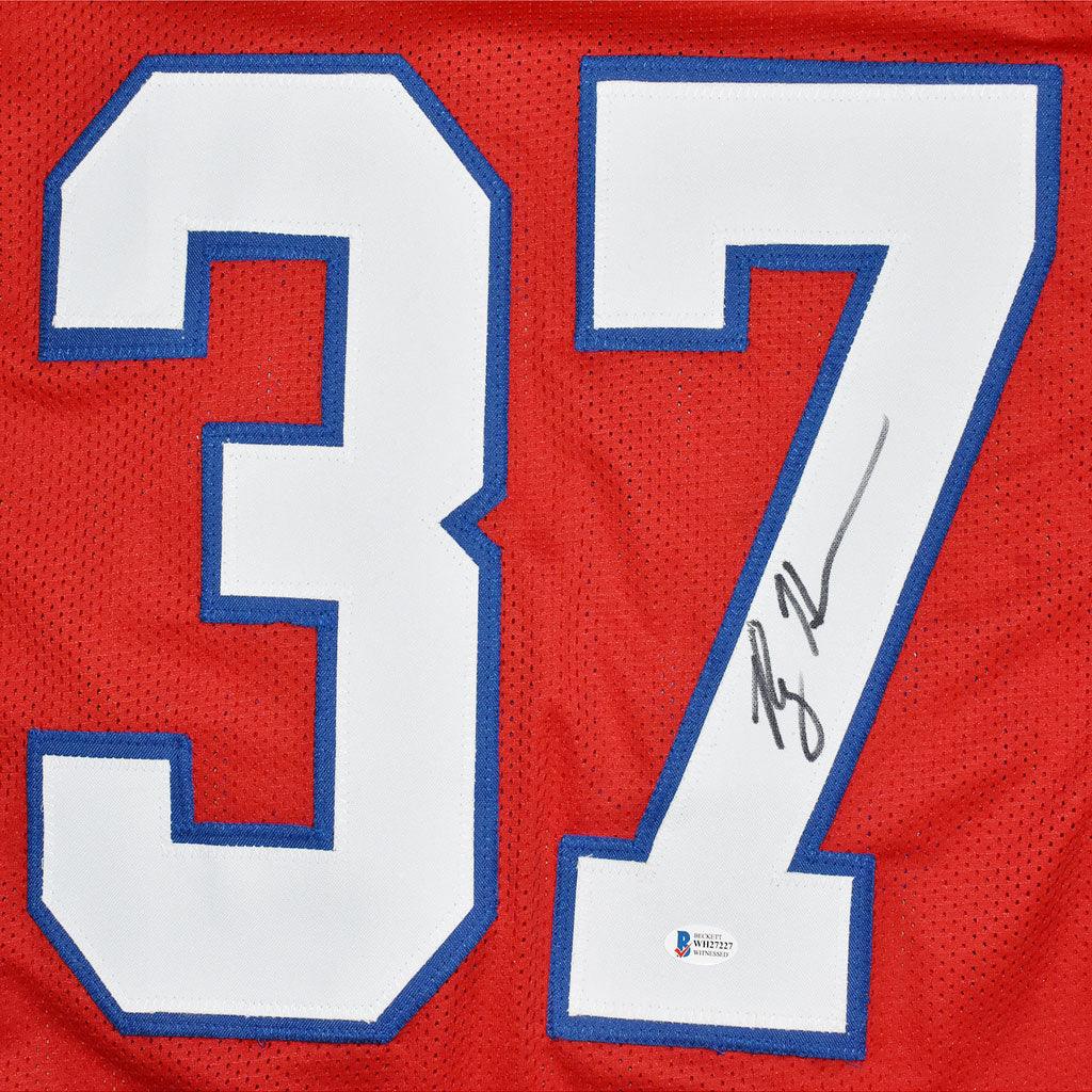 Rodney Harrison Autographed New England Patriots (Red #37) Custom Jersey - Beckett