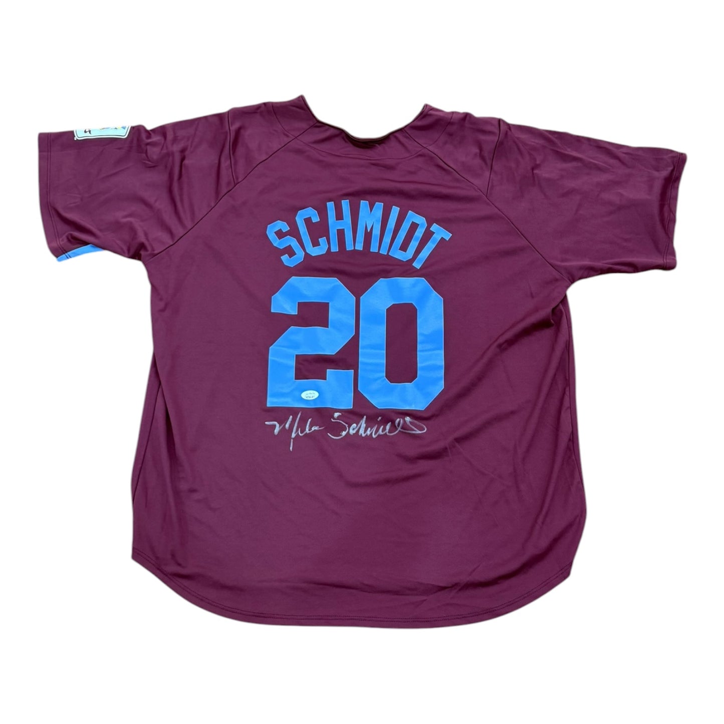 Mike Schmidt Autographed Philadelphia Phillies (Maroon #20) Cooperstown Collection Jersey - JSA