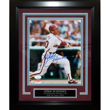 Mike Schmidt Autographed Philadelphia Phillies Deluxe Framed 8x10 Photo - JSA