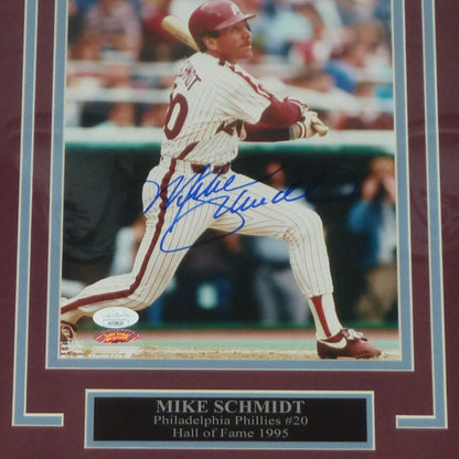Mike Schmidt Autographed Philadelphia Phillies Deluxe Framed 8x10 Photo - JSA