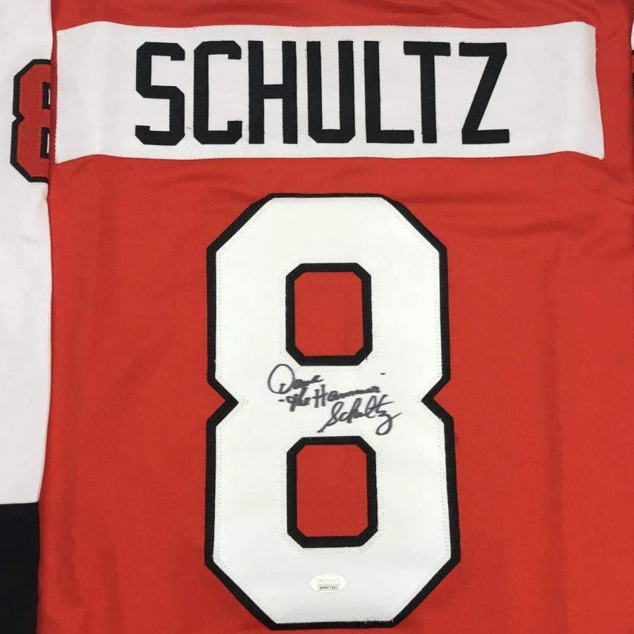 Dave "The Hammer" Schultz Autographed Philadelphia (Orange #8) Custom Jersey - JSA