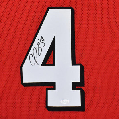 Champ Bailey Autographed Georgia (Red #4) Custom Jersey - JSA