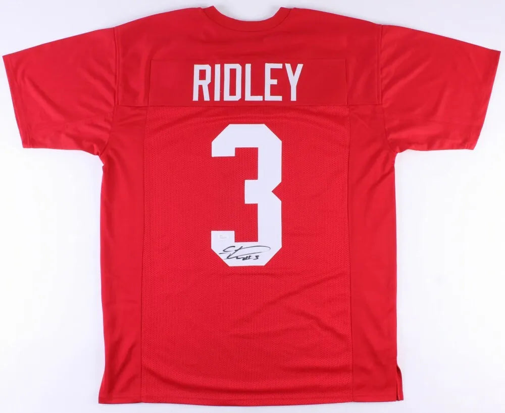 Calvin Ridley Autographed Alabama (Crimson #3) Jersey