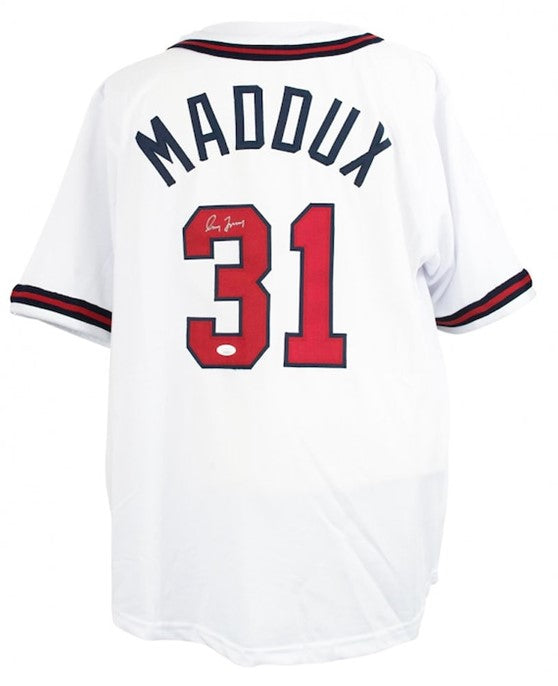 Greg Maddux Signed Atlanta Braves (White #31) Jersey