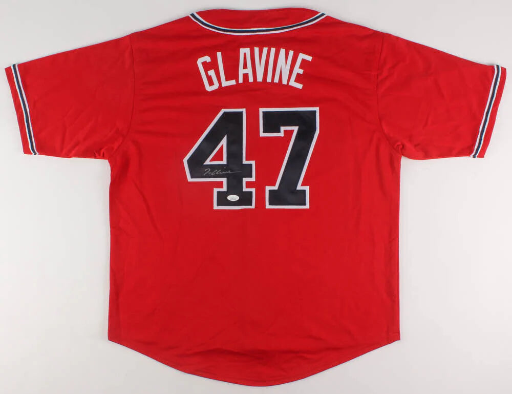 Tom Glavine Autographed Atlanta (Red #47) Stitched Jersey - Radtke