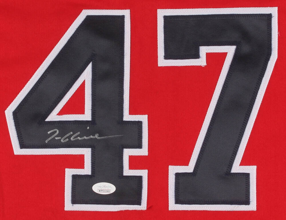 Tom Glavine Autographed Atlanta (Red #47) Stitched Jersey - Radtke