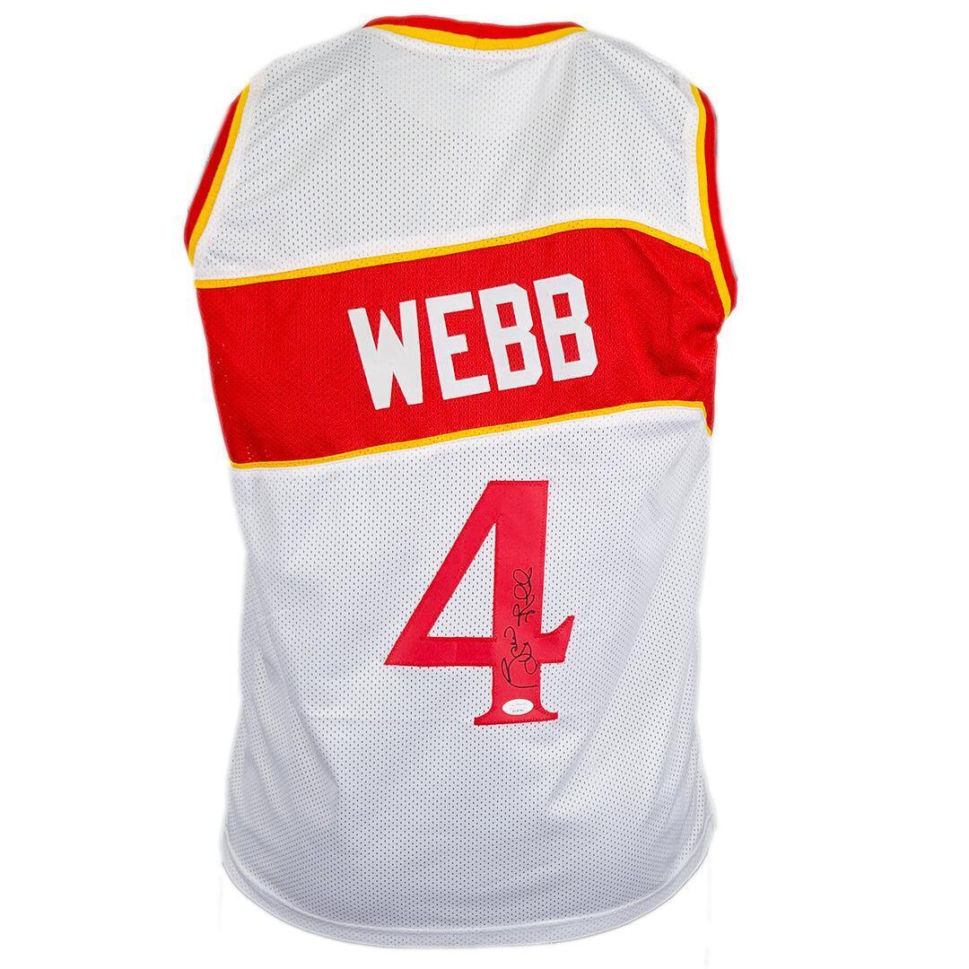 Spud Webb Autographed Atlanta Hawks (White #4) Stitched Jersey