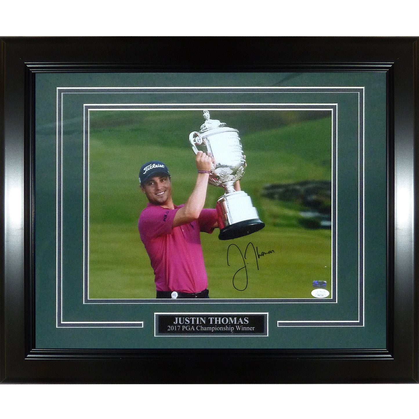 Justin Thomas Autographed Golf Deluxe Framed 11x14 Photo - JSA