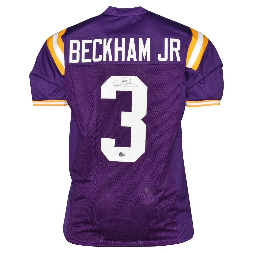 Odell Beckham Jr. Autographed LSU Louisiana State Tigers (Purple #3) Jersey