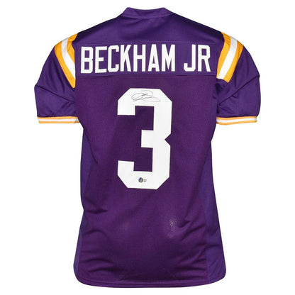 Odell Beckham Jr. Autographed LSU Louisiana State Tigers (Purple #3) Jersey