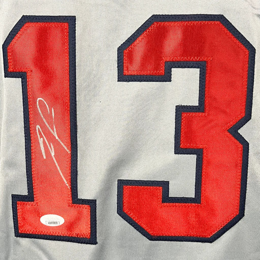 Ronald Acuna Jr. Autographed Atlanta Braves (Grey #13) Custom Jersey - JSA