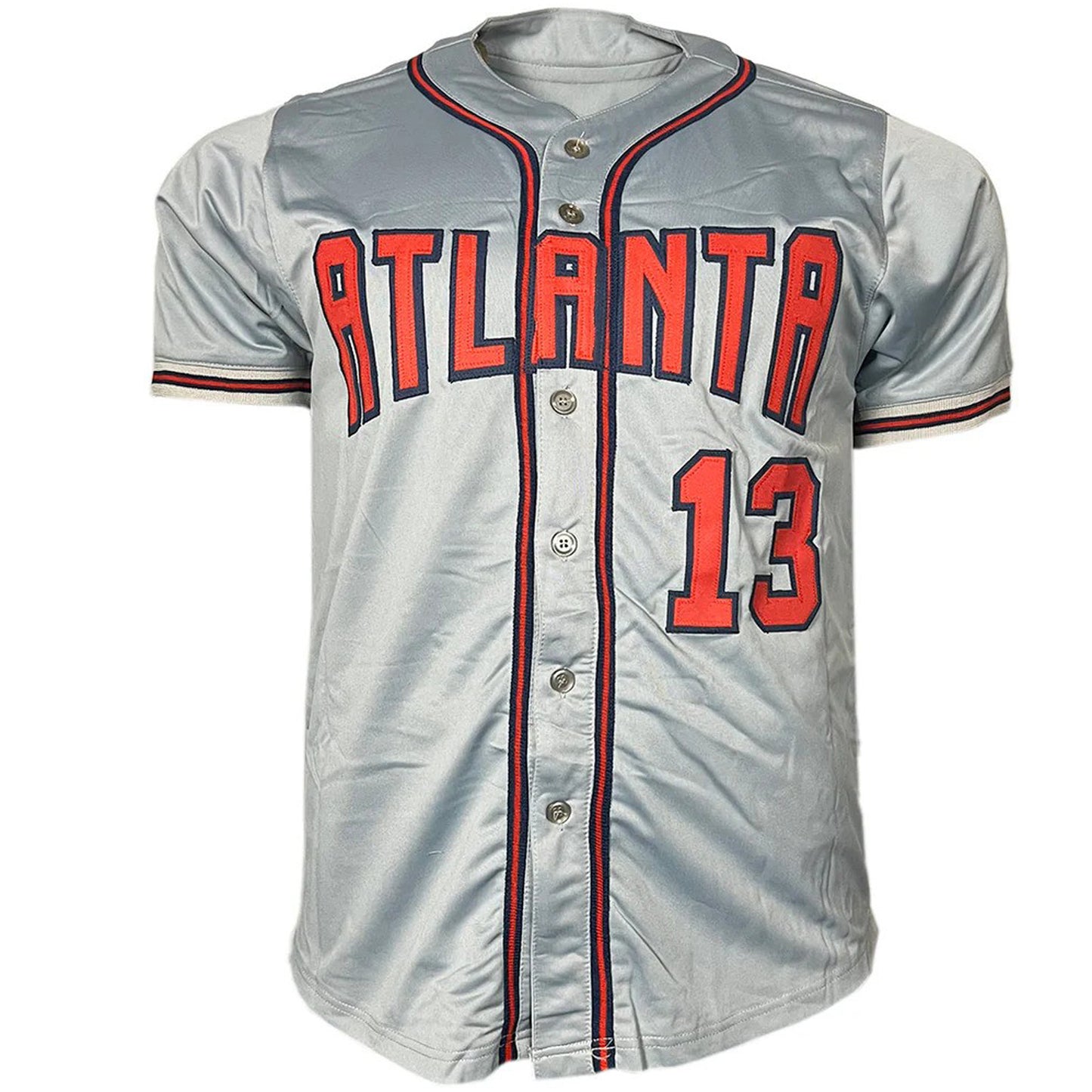 Ronald Acuna Jr. Autographed Atlanta Braves (Grey #13) Custom Jersey - JSA