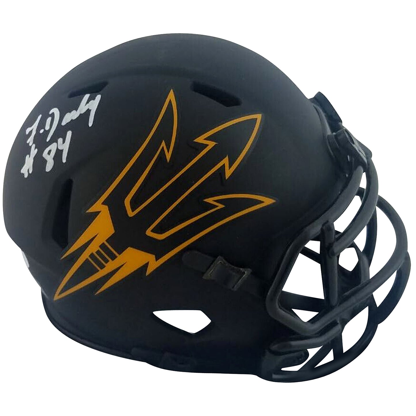 FRANK DARBY Autographed Arizona State "Eclipse" Black Mini Helmet