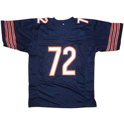 WILLIAM "THE FRIDGE" PERRY Signed Chicago (Navy Blue #72) Custom Jersey - Beckett