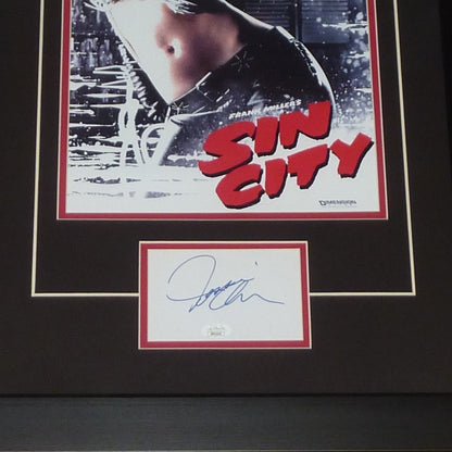 Sin City 11x17 Movie Poster Deluxe Framed with Jessica Alba Autograph - JSA