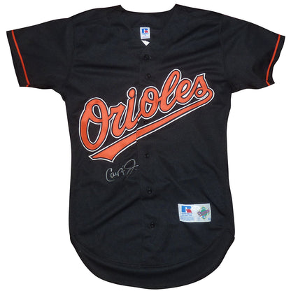 Cal Ripken Jr Autographed Baltimore Orioles (Black Front) Russell Jersey - JSA