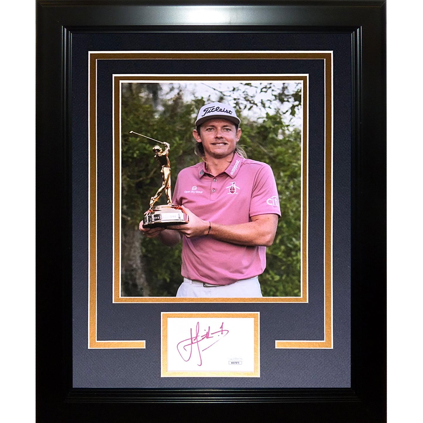 Cameron Smith Autographed TPC Trophy "Signature Series" Frame
