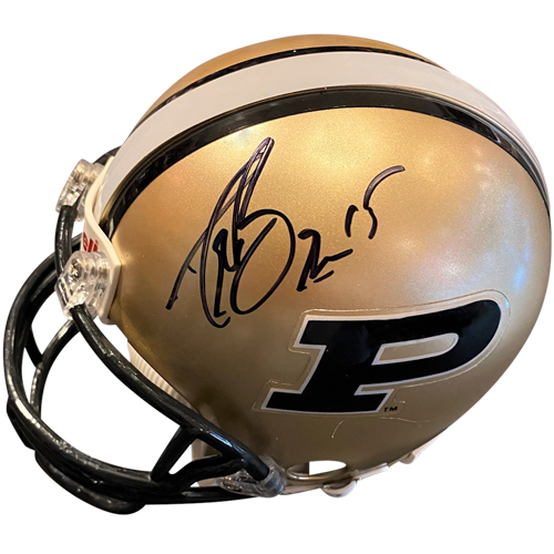 Drew Brees Autographed Purdue Boilermakers Mini Helmet JSA