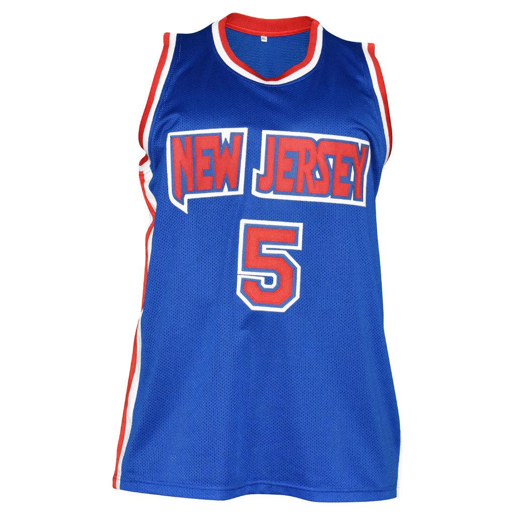 Jason Kidd Autographed New Jersey (Blue #5) Custom Jersey - JSA