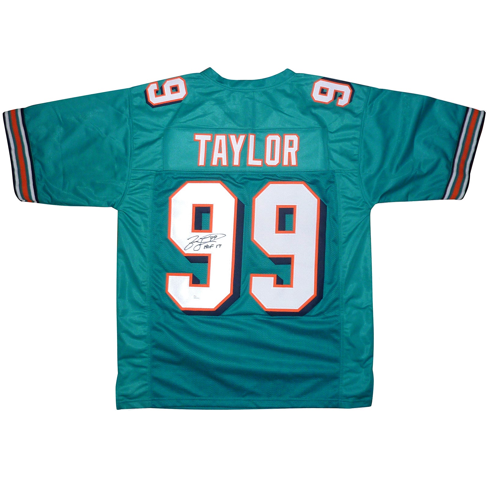 Jason Taylor Autographed Miami (Teal #99) Custom Jersey w/ 