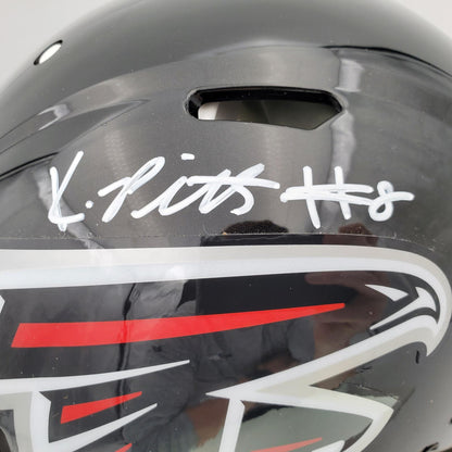 Kyle Pitts Autographed Atlanta Falcons (Speed) Deluxe Full-Size Replica Helmet - JSA