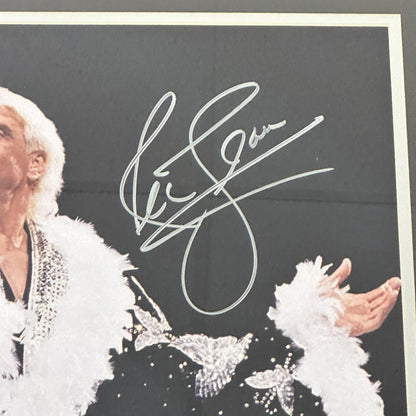 Ric Flair Autographed Wrestling (Black Robe Horizontal) Deluxe Framed 16x20 Photo - JSA