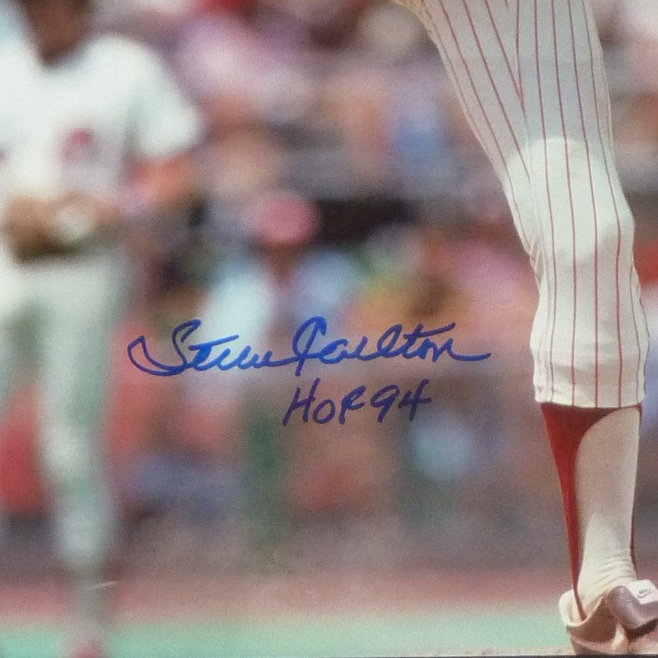 Steve Carlton Autographed Philadelphia Phillies Framed 16x20 Photo