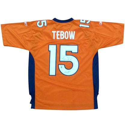 Tim Tebow Autographed Denver Broncos (Orange #15) Custom Jersey Tebow Holo