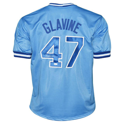 Tom Glavine Autographed Atlanta (Light Blue #47) Custom Jersey Radtke