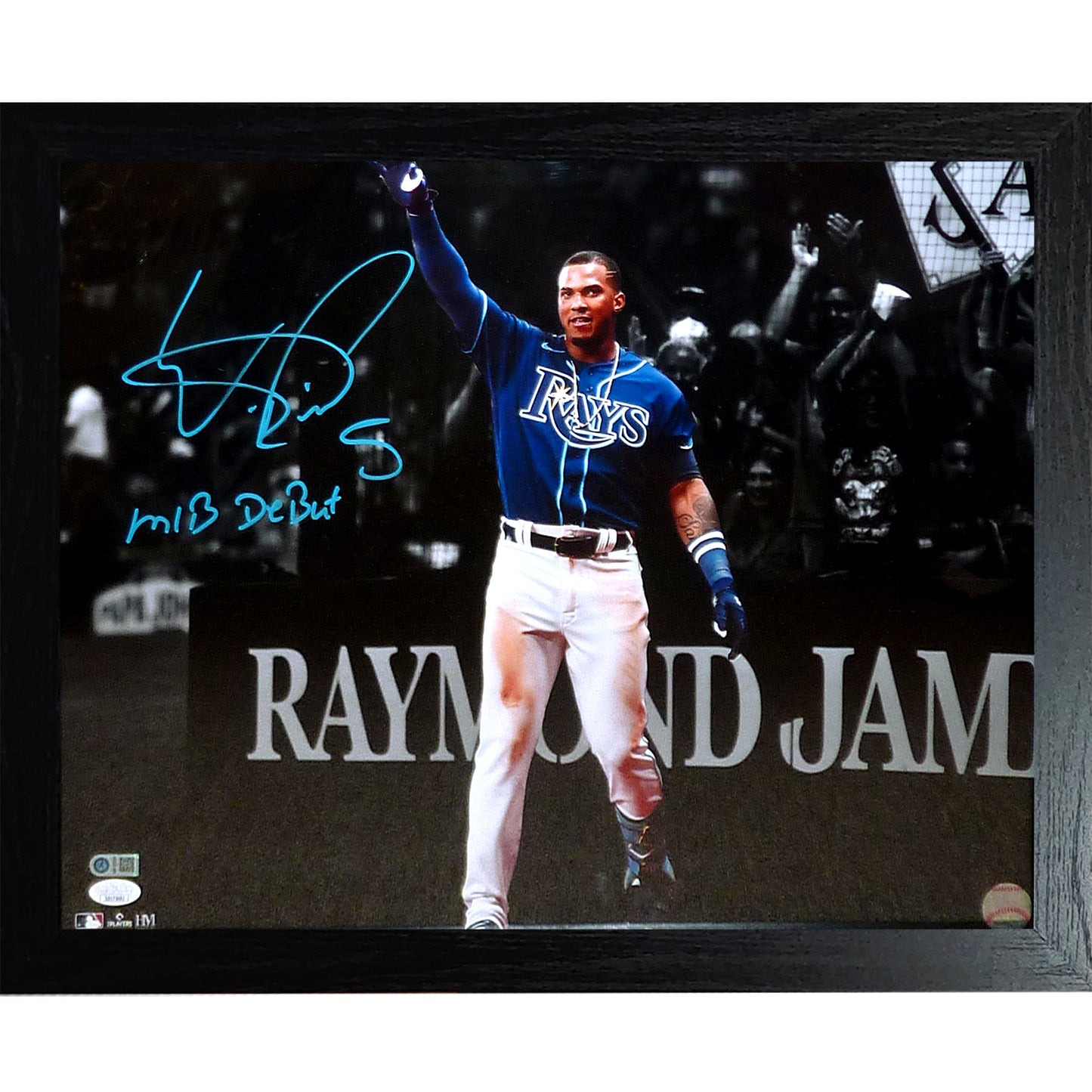 Wander Franco Autographed Tampa Bay Rays (Spotlight) Framed 16x20 Photo w/ "MLB Debut" - JSA