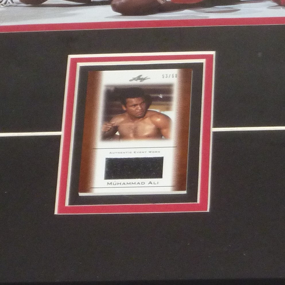 Muhammad Ali Event Worn Patch Card Deluxe Framed with 8x10 Photo