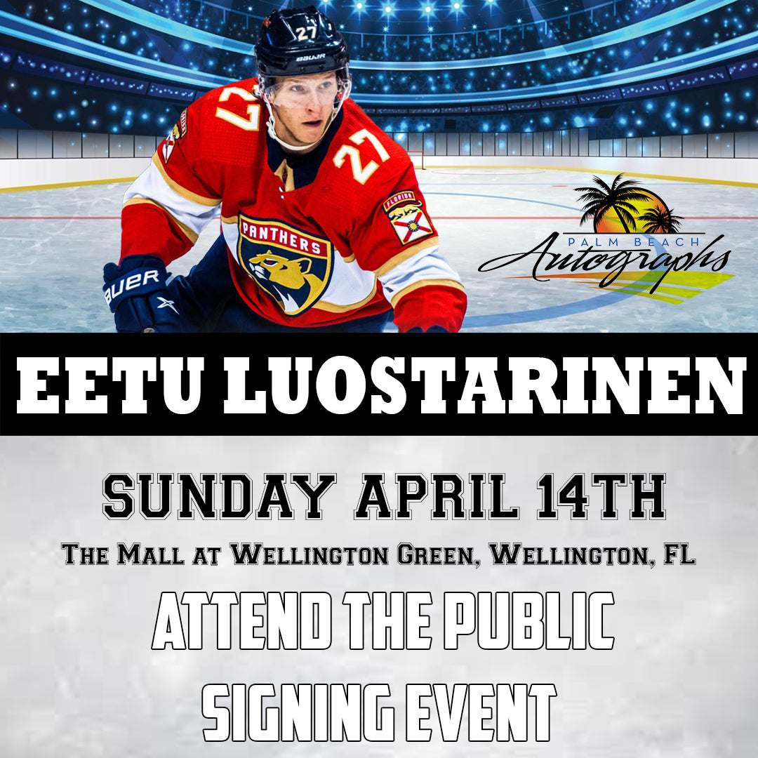 Eetu Luostarinen AUTOGRAPH - Wellington In-Store Public Signing - April 14th, 2024 - YOU MUST SELECT AN OPTION OR YOUR ORDER WILL BE CANCELLED