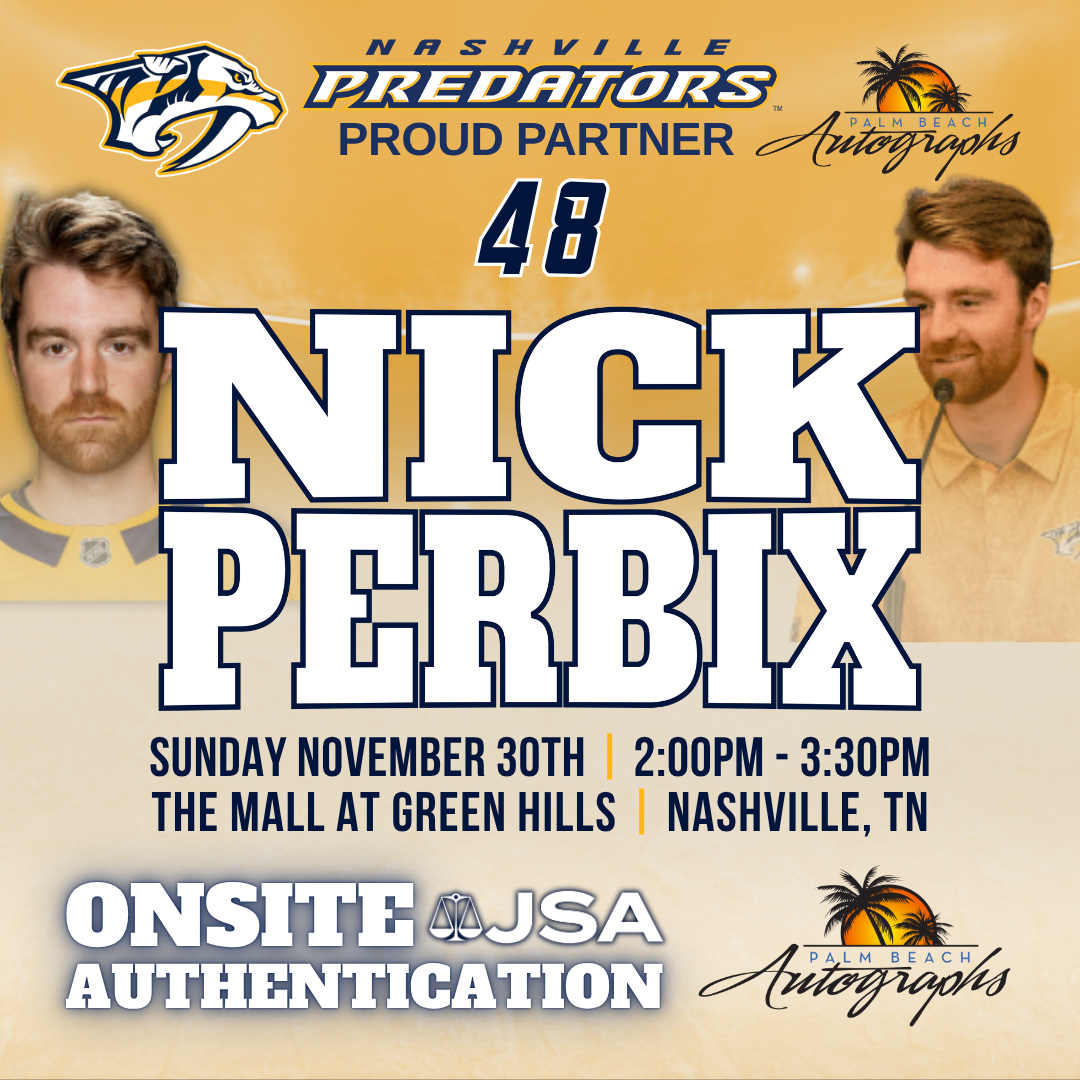 NICK PERBIX AUTOGRAPH EVENT - Nashville (The Mall at Green Hills) In-Store Public Signing - November 30th, 2025